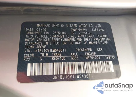 2020 Nissan Rogue Sport S Fwd Xtronic Cvt from USA, damaged, VIN JN1BJ1CV1LW543011